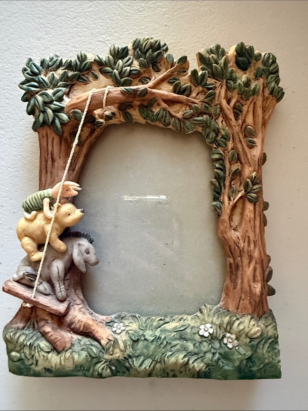 Disney Winnie the Pooh Tree Swing Picture Frame in Green and Brown